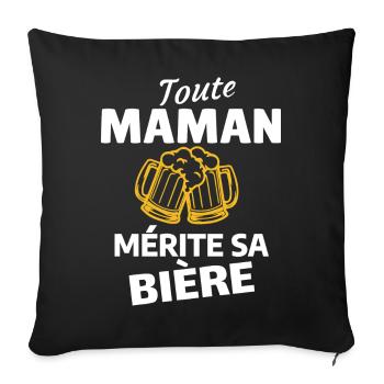 Humor Beer Mom Special - Sofa pillowcase 17,3'' x 17,3'' (45 x 45 cm) - black - Front