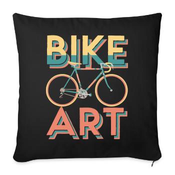 Conception artistique de vélo vibrante - Housse de coussin décorative 45 x 45 cm - noir - Devant