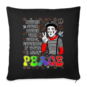 La paix est la chose la plus importante - Housse de coussin décorative 45 x 45 cm - noir - Devant