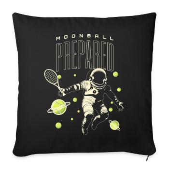 Tennis Moon Ball Player Shirt - Sofa pillowcase 17,3'' x 17,3'' (45 x 45 cm) - black - Front