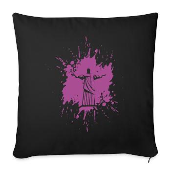 Rio de Janeiro | Christo - Housse de coussin décorative 45 x 45 cm - noir - Devant