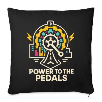 Futuristic bicycle design with lighting elements - Sofa pillowcase 17,3'' x 17,3'' (45 x 45 cm) - black - Front