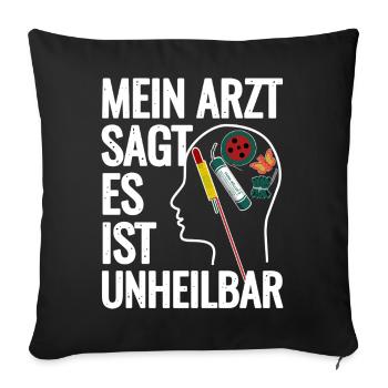 Feu d’artifice dans la tête - Housse de coussin décorative 45 x 45 cm - noir - Devant