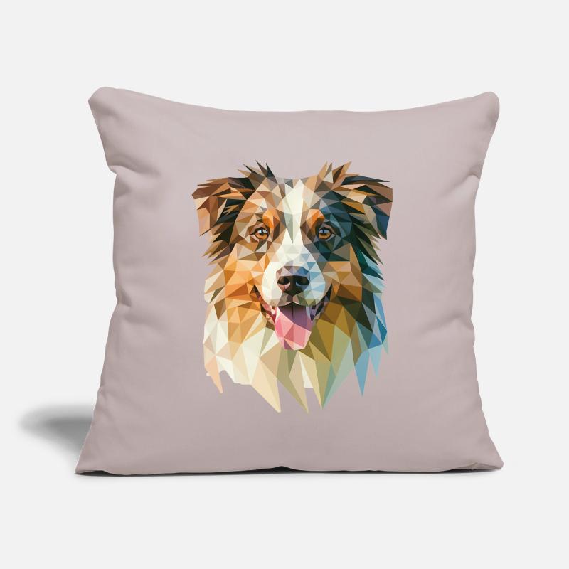 Australian Shepherd - Cool Low Poly  Logo Sofa pillowcase 17,3'' x 17,3'' (45 x 45 cm)