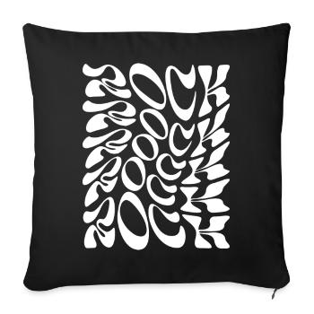 Rock Music Organic Orbital logo Pattern - Sofa pillowcase 17,3'' x 17,3'' (45 x 45 cm) - black - Front