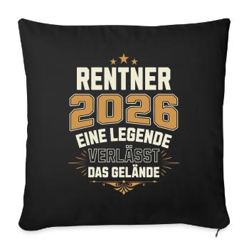 Pensioner 2026 Pension Pensioner Legend Retirement - Sofa pillowcase 17,3'' x 17,3'' (45 x 45 cm) - black - Front