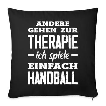 Handball Joueurs Handball Handball Cadeaux - Housse de coussin décorative 45 x 45 cm - noir - Devant