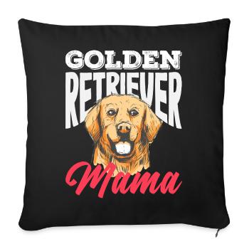 Golden Retriever Owner Owner Gift - Sofa pillowcase 17,3'' x 17,3'' (45 x 45 cm) - black - Front