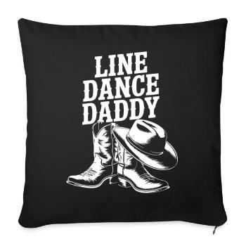 Line Dance Daddy Boots - Sofa pillowcase 17,3'' x 17,3'' (45 x 45 cm) - black - Front