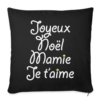Merry Christmas Granny I love you - Sofa pillowcase 17,3'' x 17,3'' (45 x 45 cm) - black - Front