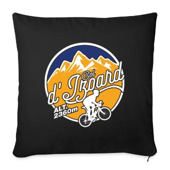 Col d'Izoard Vélo Alpes - Housse de coussin décorative 45 x 45 cm - noir - Devant