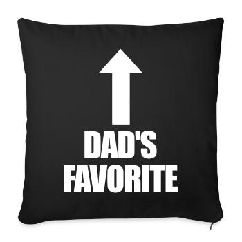 Favorite Daddy's Favorite I'm Daddy's Favorite - Sofa pillowcase 17,3'' x 17,3'' (45 x 45 cm) - black - Front