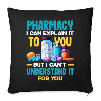 Apotheker Pharmazeutisch-technischer - Sofakissenbezug 45 x 45 cm - Schwarz - Vorne