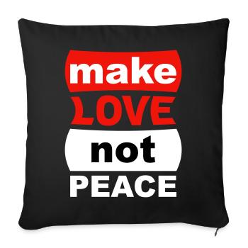 Faites l’amour, pas la paix - Housse de coussin décorative 45 x 45 cm - noir - Devant
