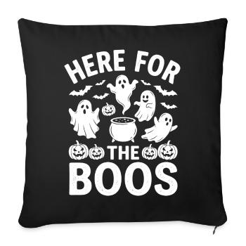 Hier Für Die Boos Halloween - Sofakissenbezug 45 x 45 cm - Schwarz - Vorne