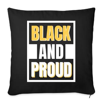 Design minimaliste noir et fier - Housse de coussin décorative 45 x 45 cm - noir - Devant