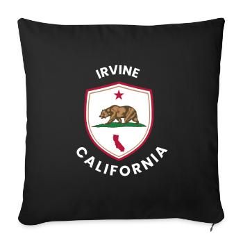 Irvine CA Bärenschild-Emblem - Sofakissenbezug 45 x 45 cm - Schwarz - Vorne