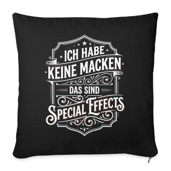 No quirks, special effects - Sofa pillowcase 17,3'' x 17,3'' (45 x 45 cm) - black - Front