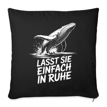 Rettet die Wale - Sofakissenbezug 45 x 45 cm - Schwarz - Vorne