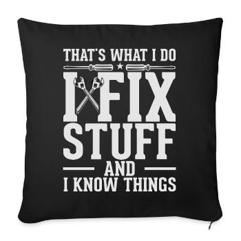 Corriger les choses et savoir quoi - Housse de coussin décorative 45 x 45 cm - noir - Devant