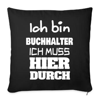 Job Buchhalter - Sofakissenbezug 45 x 45 cm - Schwarz - Vorne