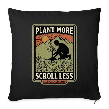 Consommateur cloué au sol - Housse de coussin décorative 45 x 45 cm - noir - Devant