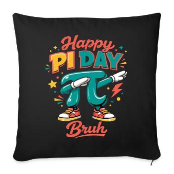 Bonne journée Pi, mec, dabbing, mathématiques Pi, dit rétro - Housse de coussin décorative 45 x 45 cm - noir - Devant