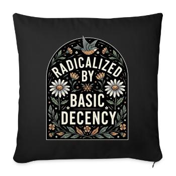 Flower Statement for Equality Fans - Sofa pillowcase 17,3'' x 17,3'' (45 x 45 cm) - black - Front