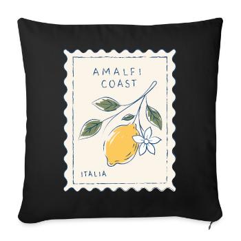 Amalfi Küstenzitronen Motiv - Sofakissenbezug 45 x 45 cm - Schwarz - Vorne