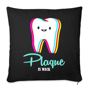 dentiste - Housse de coussin décorative 45 x 45 cm - noir - Devant
