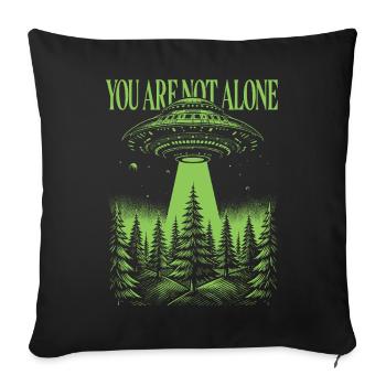 Wandern – Du bist nicht allein – Alien - Sofakissenbezug 45 x 45 cm - Schwarz - Vorne