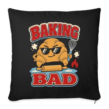 Baking Bad Croissant - Sofakissenbezug 45 x 45 cm - Schwarz - Vorne
