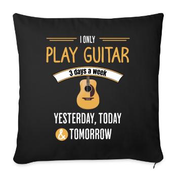 Funny Guitar Quote - Sofa pillowcase 17,3'' x 17,3'' (45 x 45 cm) - black - Front