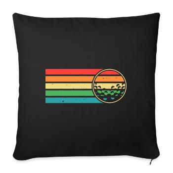 Golf Golfer Geschenk Golfschläger Sport Golf Hole - Sofakissenbezug 45 x 45 cm - Schwarz - Vorne