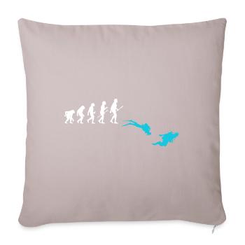 Tauchen Evolution Taucher - Sofakissenbezug 45 x 45 cm - helles Taupe - Vorne