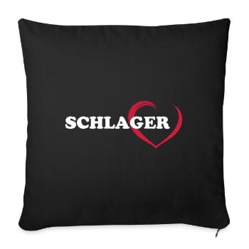SCHLAGER - Sofakissenbezug 45 x 45 cm - Schwarz - Vorne