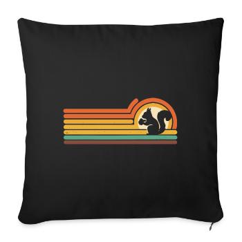 Squirrel Animal - Sofa pillowcase 17,3'' x 17,3'' (45 x 45 cm) - black - Front