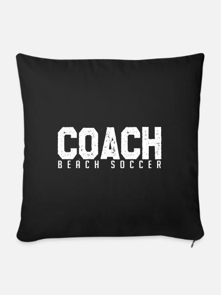 Beachsoccer-Trainer. Beachsoccer-Trainer. - Sofakissenbezug 45 x 45 cm - Schwarz