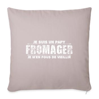 je suis un papy fromager cadeau de mon papy. - Housse de coussin décorative 45 x 45 cm - taupe clair - Devant