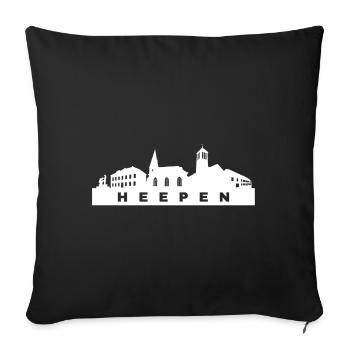 Heepen Skyline Bielefeld Amt Vogtei - Sofakissenbezug 45 x 45 cm - Schwarz - Vorne