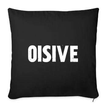oisive - Housse de coussin décorative 45 x 45 cm - noir - Devant
