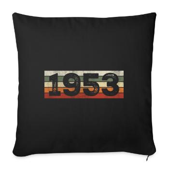 Millésime 1953 Cadeau D’anniversaire Rétro 1953 - Housse de coussin décorative 45 x 45 cm - noir - Devant