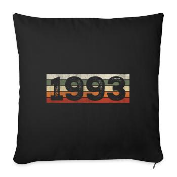 Millésime 1993 Cadeau D’anniversaire Rétro 1993 - Housse de coussin décorative 45 x 45 cm - noir - Devant
