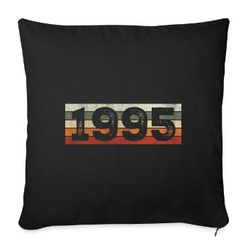 Millésime 1995 Cadeau D’anniversaire Rétro 1995 - Housse de coussin décorative 45 x 45 cm - noir - Devant