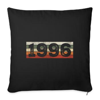 Millésime 1996 Cadeau D’anniversaire Rétro 1996 - Housse de coussin décorative 45 x 45 cm - noir - Devant