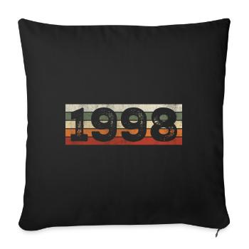Vintage 1998 Retro Birthday Gift 1998 - Sofa pillowcase 17,3'' x 17,3'' (45 x 45 cm) - black - Front