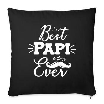 Bester Papi der Welt bester Papa Schweiz - Sofakissenbezug 45 x 45 cm - Schwarz - Vorne