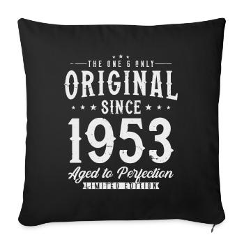 Original 1953 vintage vintage retro birthday - Sofa pillowcase 17,3'' x 17,3'' (45 x 45 cm) - black - Front