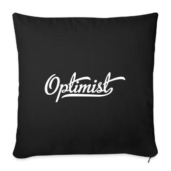 Optimist - Sofakissenbezug 45 x 45 cm - Schwarz - Vorne