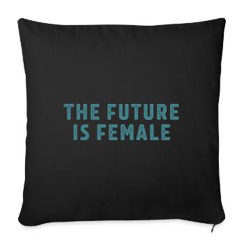 Feminism Saying Gift Vintage Emancipation - Sofa pillowcase 17,3'' x 17,3'' (45 x 45 cm) - black - Front